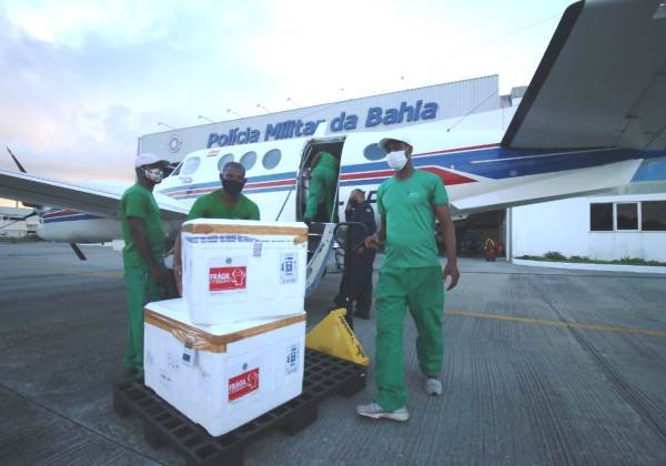 Covid-19: Bahia recebe mais de 336 mil novas doses de vacina nesta quinta