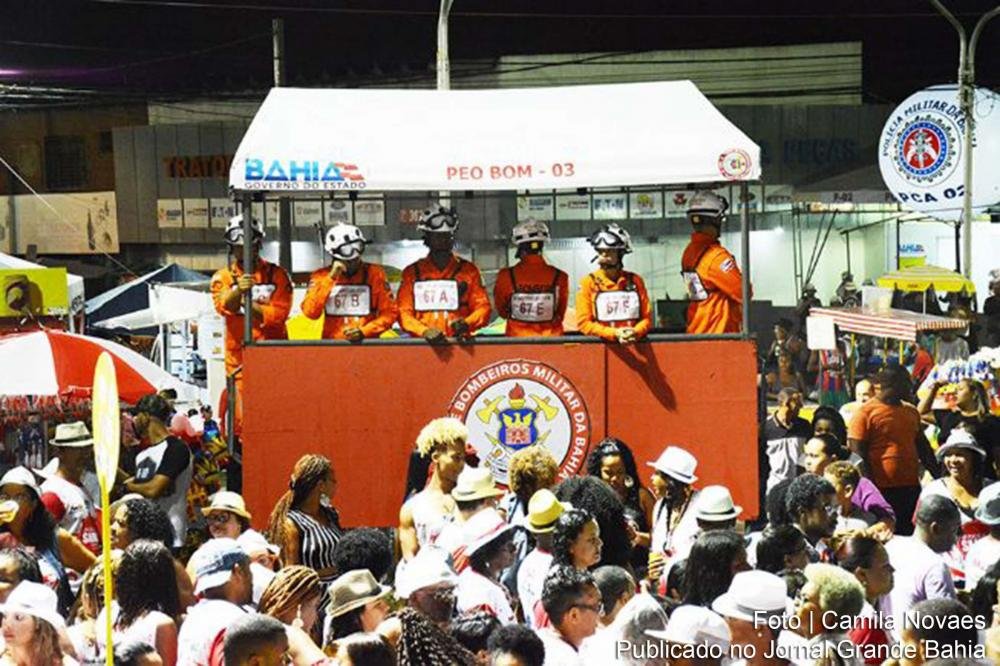 Bombeiros militares presentes em todo circuito da festa
