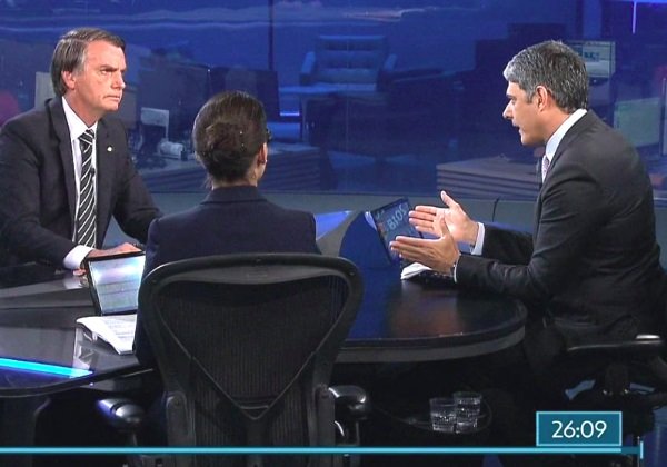 Bolsonaro abre sabatinas do Jornal Nacional nesta segunda-feira