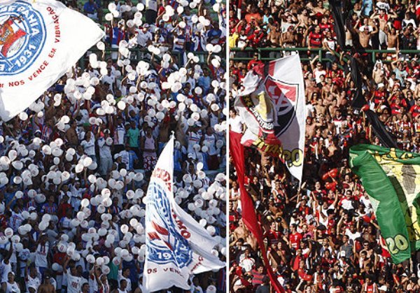 Direção do Bahia e Vitória repudiam briga entre torcidas neste domingo