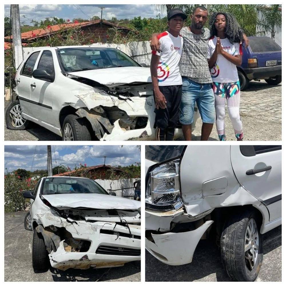 Influenciador Menor Nico sai ileso após acidente de carro na BR-116 Sul