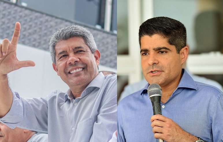 Ipec na Bahia: no segundo turno, Jerônimo tem 48%; ACM Neto, 44%