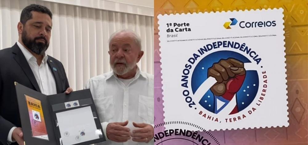 Em Salvador, Lula lança selo em homenagem ao bicentenário da Independência do Brasil na Bahia