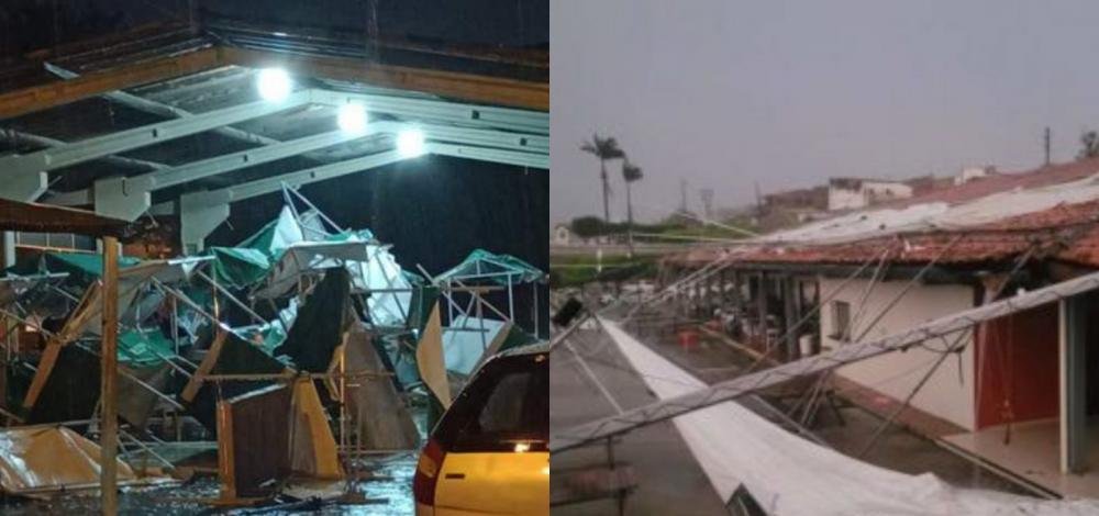 Temporal em Itapetinga destelha casas e deixa parte dos moradores sem luz