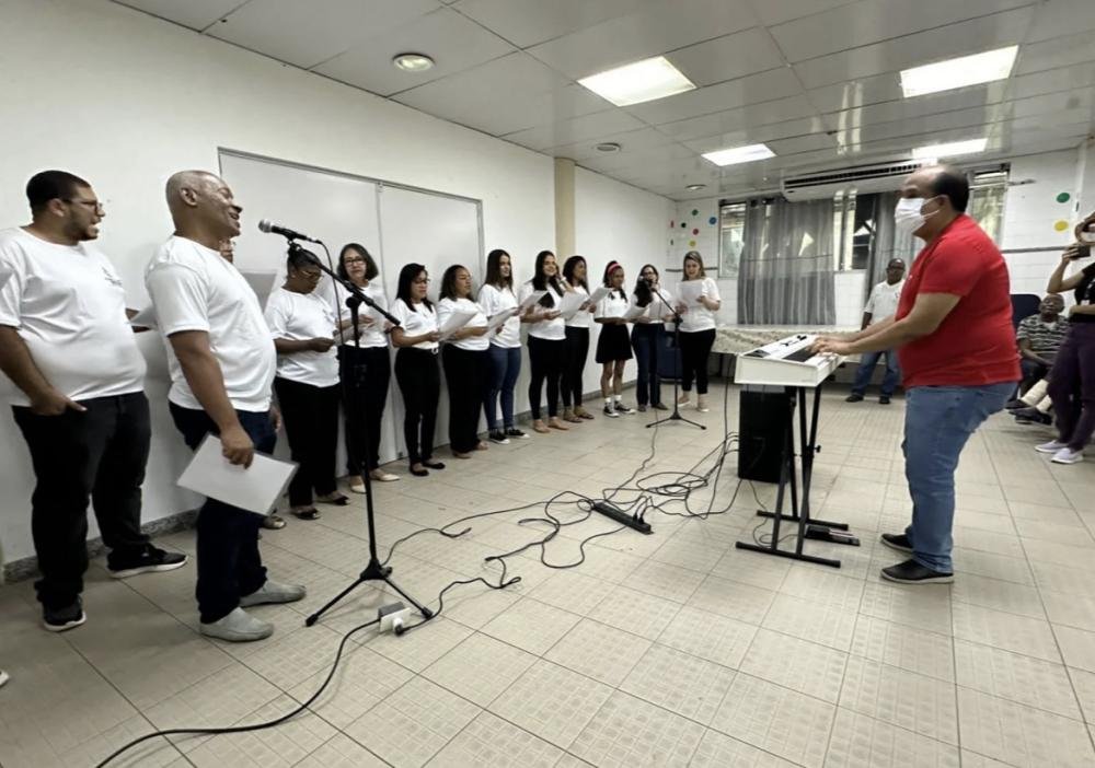 Coral Comunicanto da Secom faz apresentação no Hospital Irmã Dulce