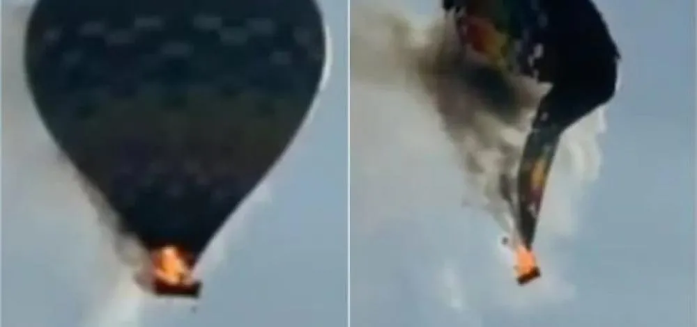 Piloto de balão que caiu em SC diz que extintor de incêndio não funcionou