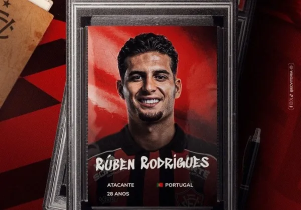 Cara nova! Vitória surpreende e anuncia meio-campista Rúben Rodrigues