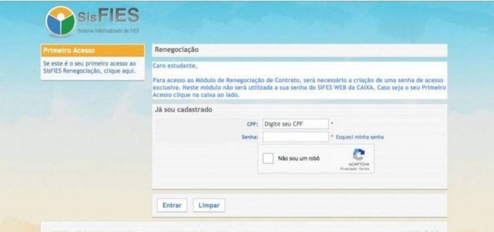Começa hoje prazo de renegociação das dívidas com o Fies