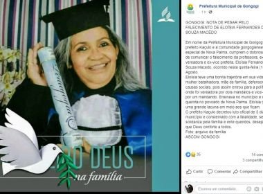 Ex-prefeita de Gongogi morre em acidente na BR-101; gestão atual decreta luto