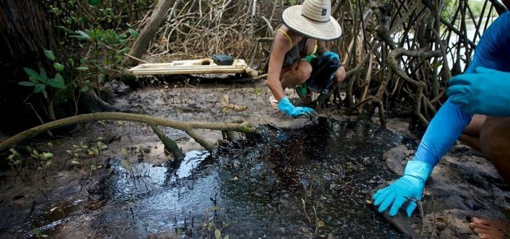 Rio Pojuca é atingido por ao menos 800 kg de óleo