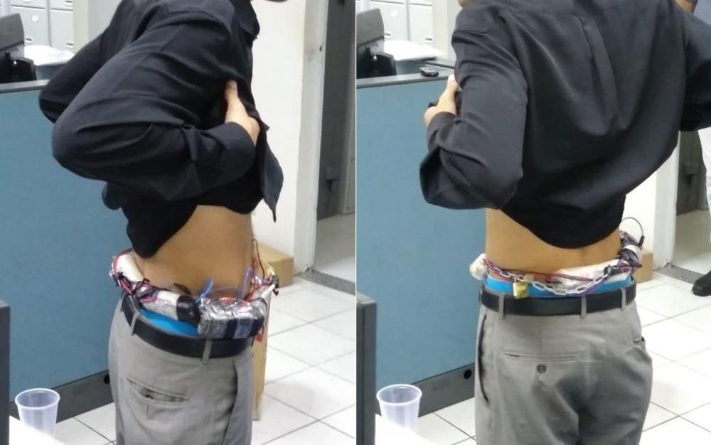 Funcionário de banco tem explosivos presos ao corpo por criminosos