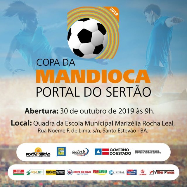 Lançamento da Copa da Mandioca 2019 será realizado em Santo Estêvão