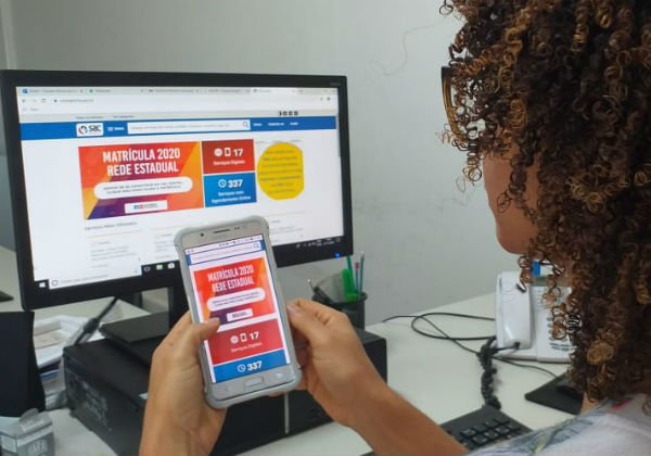 Rede estadual de ensino registra mais de 220 mil matrículas online