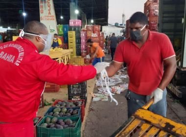 Corpo de Bombeiros Militar da Bahia distribui 6 mil máscaras no Ceasa