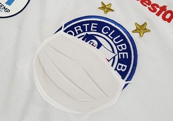 Bahia cobre escudo com máscara em uniforme usado contra o Náutico, nesta quarta (22)