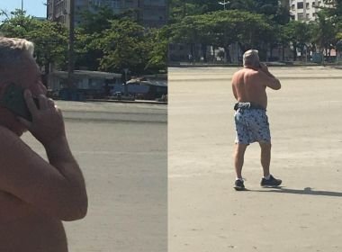 Após humilhar guarda, desembargador é flagrado novamente sem máscara em praia
