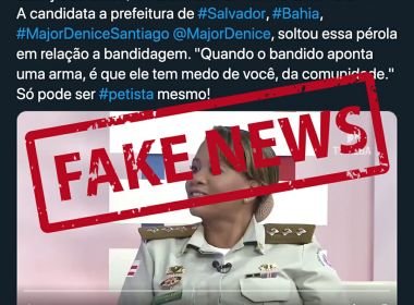 Major Denice sofre ataques de fake news e racismo na internet e vai fazer denúncia
