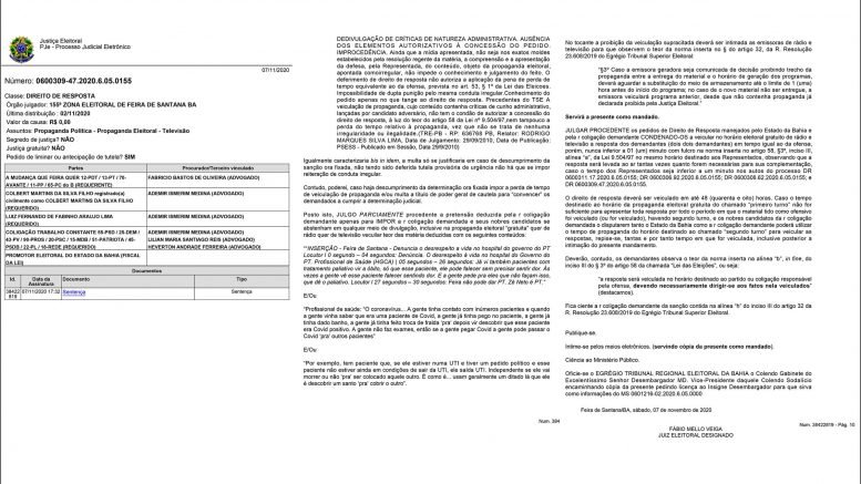Juiz condena coligação liderada em Feira de Santana pelo prefeito Colbert Martins